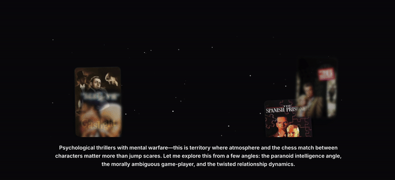 Movie posters appearing during agent search